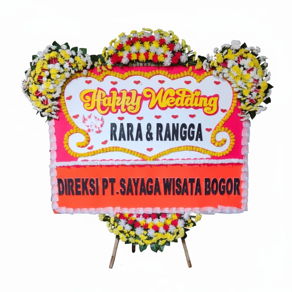Papan Bunga Happy Wedding Mahkota Florist 3